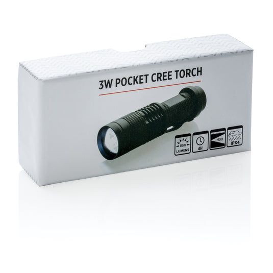 3W pocket CREE torch - Custom Wood Designs