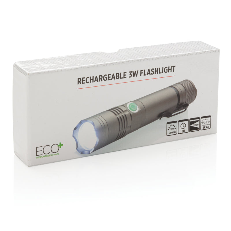 Load image into Gallery viewer, Rechargeable 3W flashlight - Custom Wood Designs
