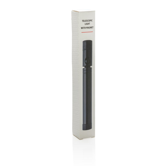 XD Collection telescopic magnetic work light, compact tool with adjustable arm and powerful magnet for hands-free illumination.