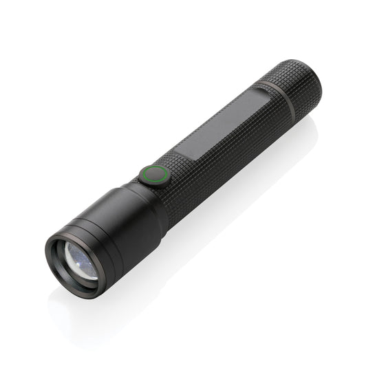 GearX Gear X RCS recycled aluminum USB-rechargeable torch with bright LED light, compact tools and torches for outdoor and emergency use.