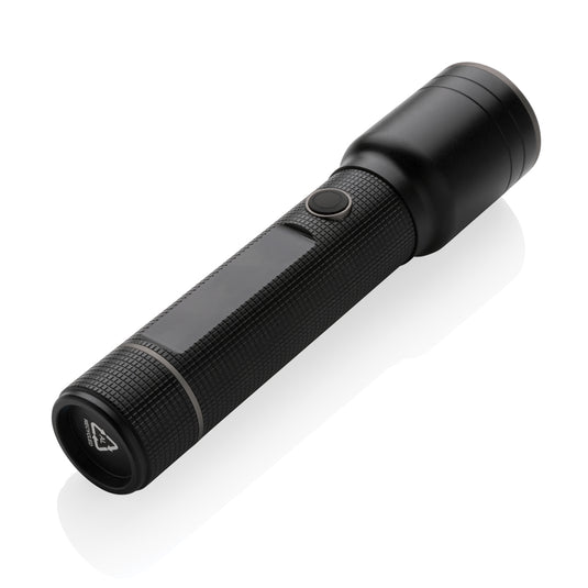GearX RCS recycled aluminum USB-rechargeable heavy-duty torch with a rugged design and bright LED light for durable illumination.