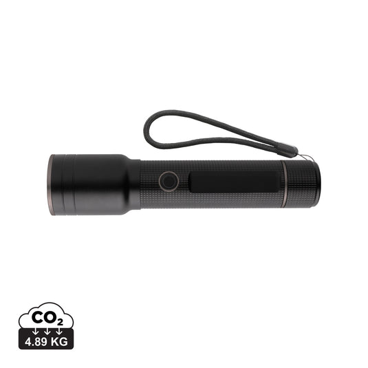 RCS recycled aluminum USB-rechargeable heavy duty torch - Custom Wood Designs