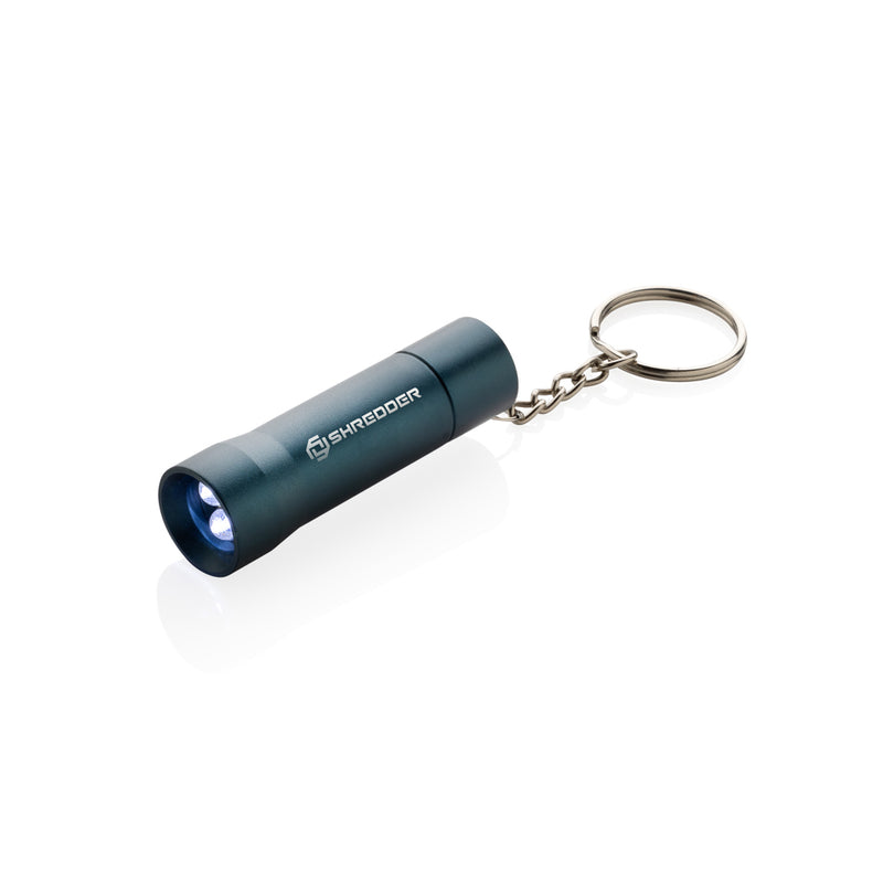 Load image into Gallery viewer, XD Collection Flash RCS recycled aluminium keychain torch, compact tools and torch with keyring attachment and bright LED light.
