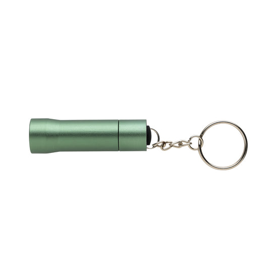 XD Collection Flash RCS recycled aluminium keychain torch, compact tools and torch with keyring attachment, eco-friendly design