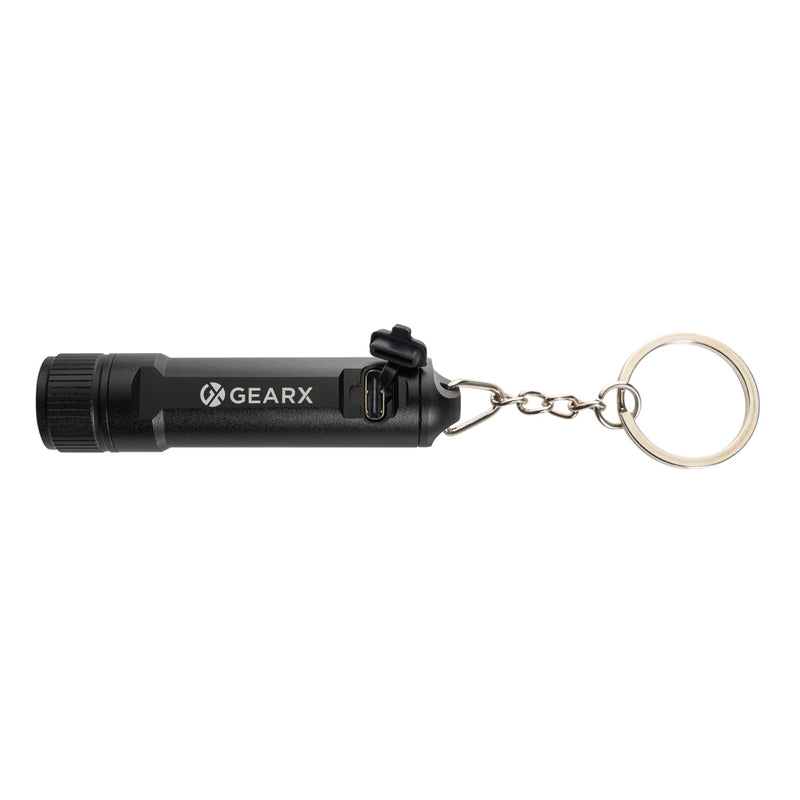 Load image into Gallery viewer, Gear X rechargeable ultra-bright keychain torch, compact tools and torch with LED light and keyring attachment.

