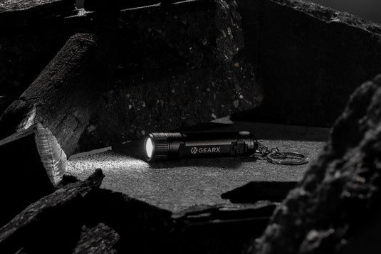 GearX rechargeable ultra bright keychain torch with compact design and LED light, ideal for portable lighting needs.