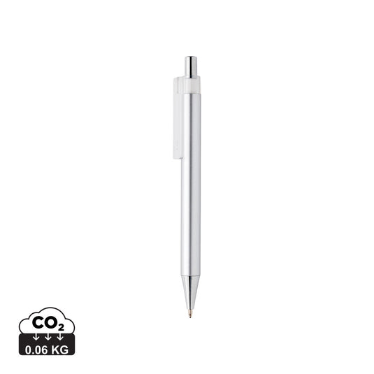 XD Collection X8 metallic pen, a sleek writing instrument with a shiny silver finish, perfect for professional use.