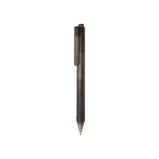 Frosted X9 pen with silicone grip from XD Collection, a stylish writing instrument with ergonomic design and smooth ink flow.