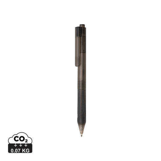 XD Collection X9 frosted pen with silicone grip, a stylish writing instrument featuring a sleek design and comfortable grip.