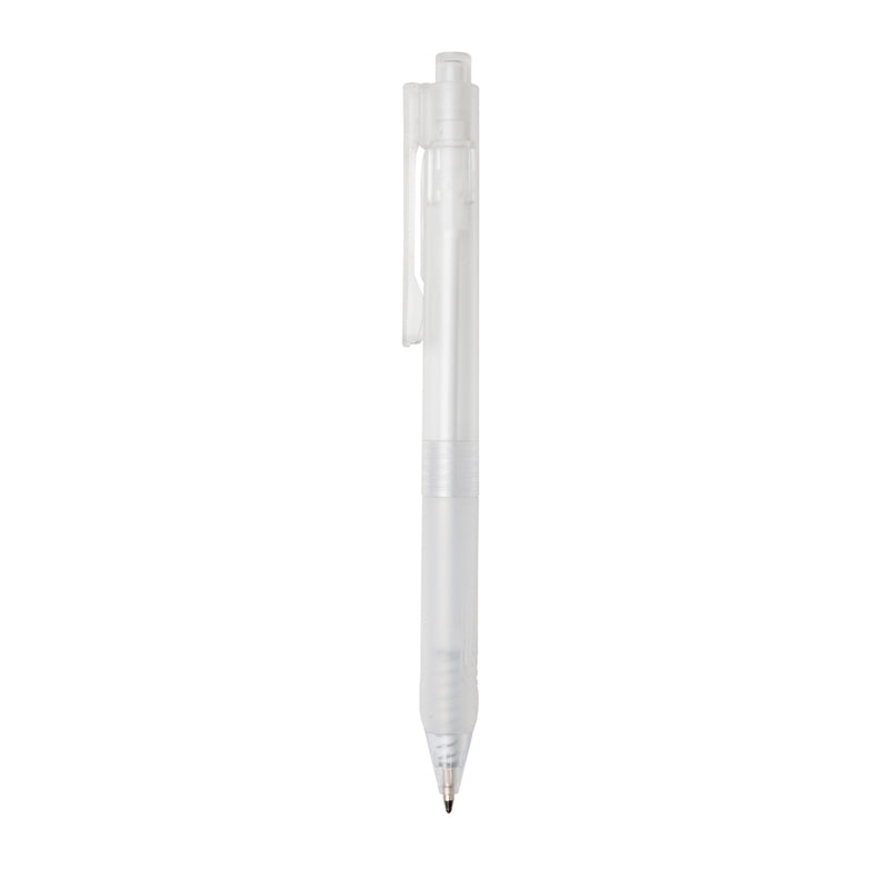 Load image into Gallery viewer, Frosted X9 pen with silicone grip from XD Collection, a stylish writing instrument with ergonomic design and smooth ink flow.
