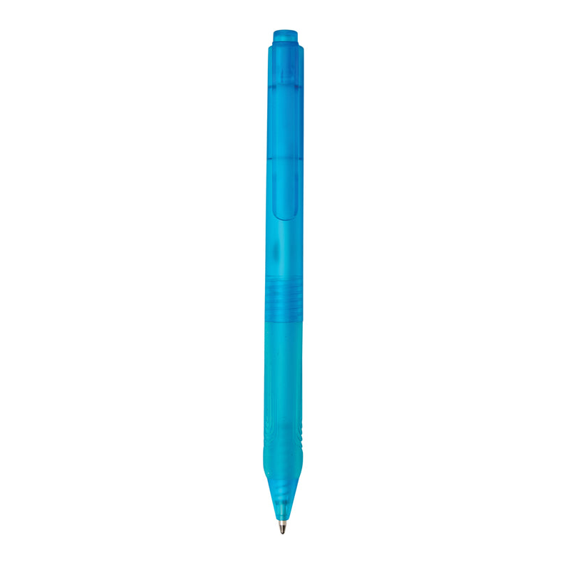 Load image into Gallery viewer, Frosted X9 pen with silicone grip from XD Collection, a stylish writing instrument with ergonomic comfort and modern design.

