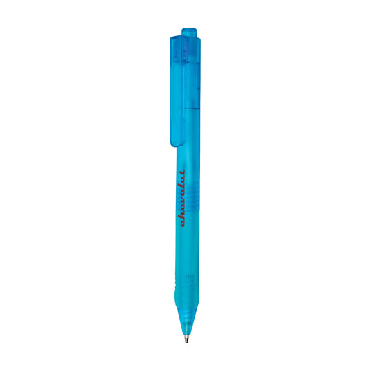 XD Collection X9 frosted pen with silicone grip, a sleek writing instrument with comfortable grip and modern design.