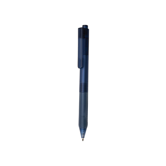 XD Collection X9 frosted pen with silicone grip, writing instrument featuring a sleek frosted finish and comfortable grip.