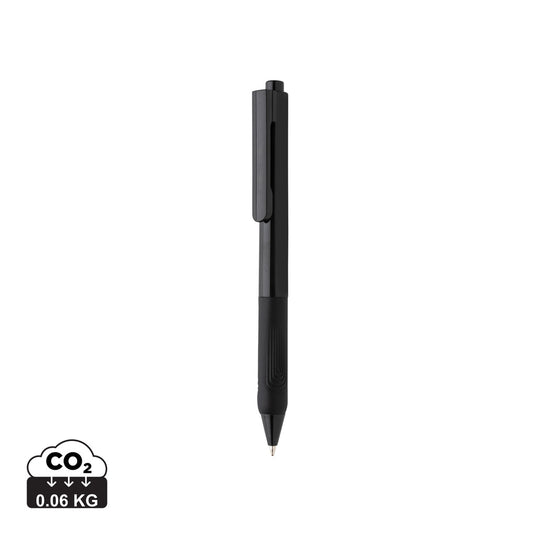 XD Collection X9 solid pen with silicone grip, black ink, and ergonomic design for comfortable writing.