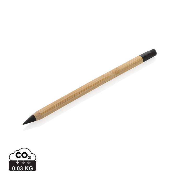 Bamboo infinity pencil with eraser - Custom Wood Designs
