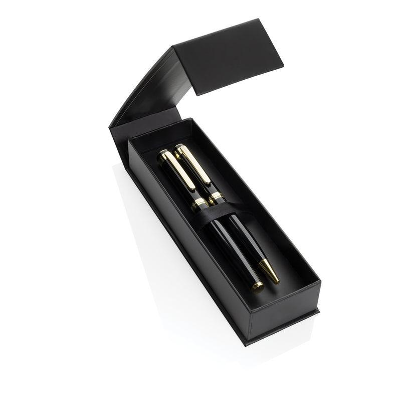 Load image into Gallery viewer, Swiss Peak Luca RCS recycled brass deluxe pen set - Custom Wood Designs
