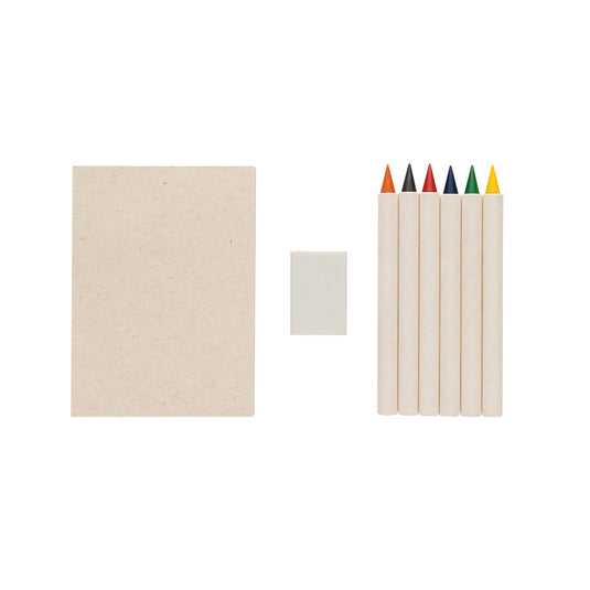 Micki GRS infinity 6pc colouring pencil set with notepad - Custom Wood Designs