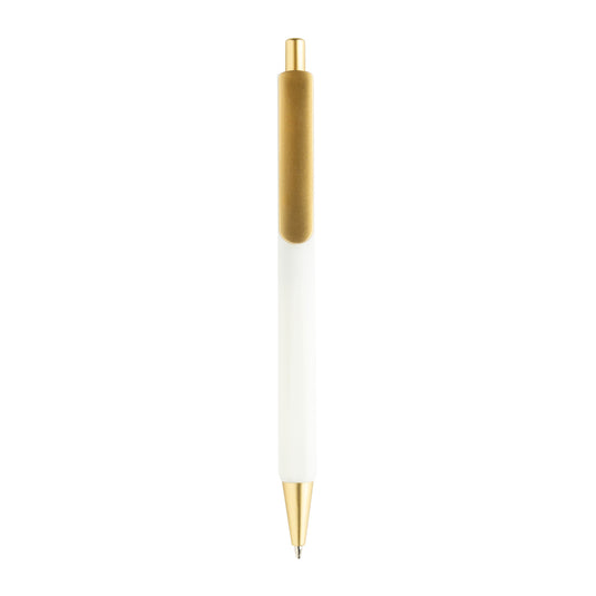 Luxury EDGE RCS three-sided pen by XD Xclusive, showcasing a sleek black writing instrument with silver accents.