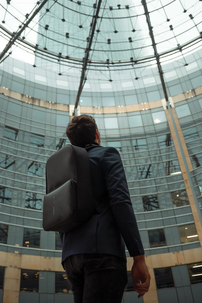 Load image into Gallery viewer, XD Design Flex Gym Bag in black with multiple compartments, suitable for travel and gym essentials.

