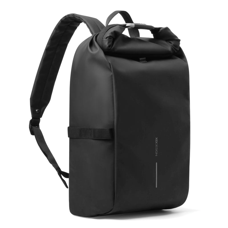 Load image into Gallery viewer, XD Design Urban Water Resistant Bike Backpack in black, featuring multiple compartments and adjustable straps for cycling and travel.
