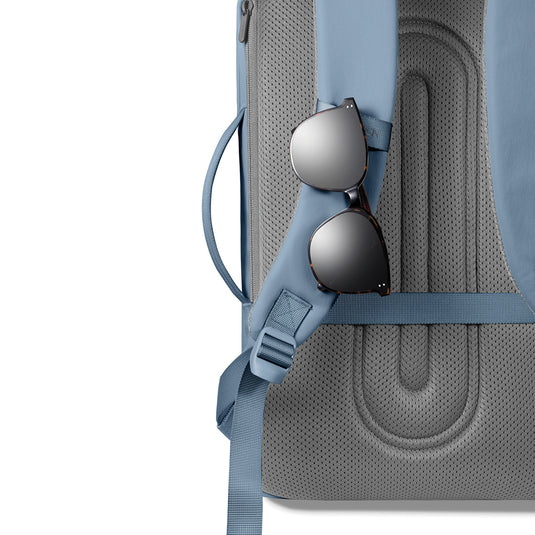 XD Design Bobby Air Backpack in black with multiple compartments, ergonomic straps, ideal for travel and daily use.