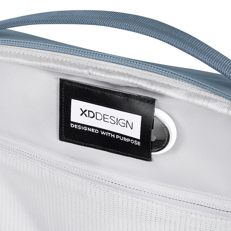 Load image into Gallery viewer, XD Design Bobby Air Backpack in black with multiple compartments, lightweight travel bag with ergonomic shoulder straps.

