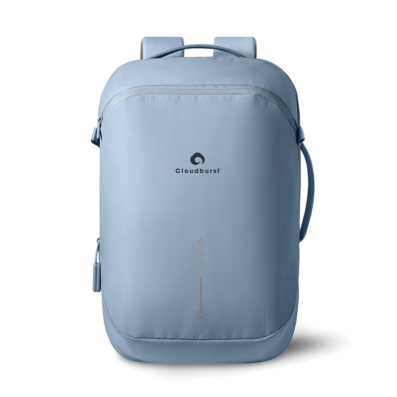 Load image into Gallery viewer, XD Design Bobby Air backpack in black, showing its sleek design and adjustable shoulder straps, ideal for travel and daily use.
