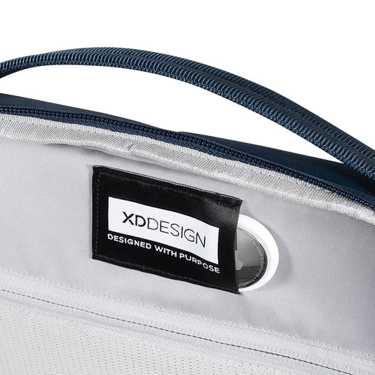XD Design Bobby Air backpack in black, showcasing its sleek design with multiple compartments and adjustable straps.