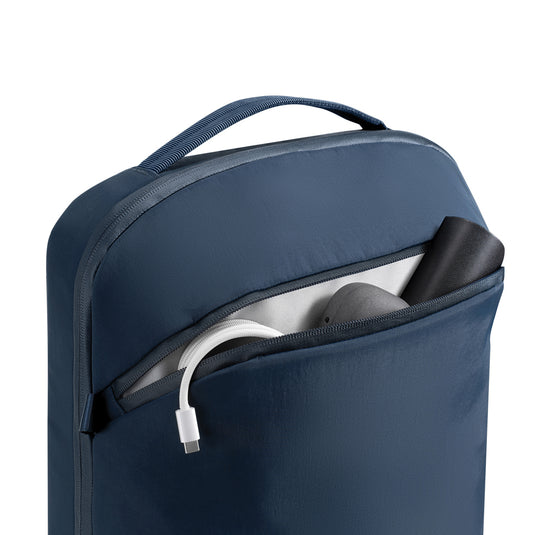 XD Design Bobby Air backpack with sleek black design, featuring multiple compartments and padded straps for comfortable carrying.