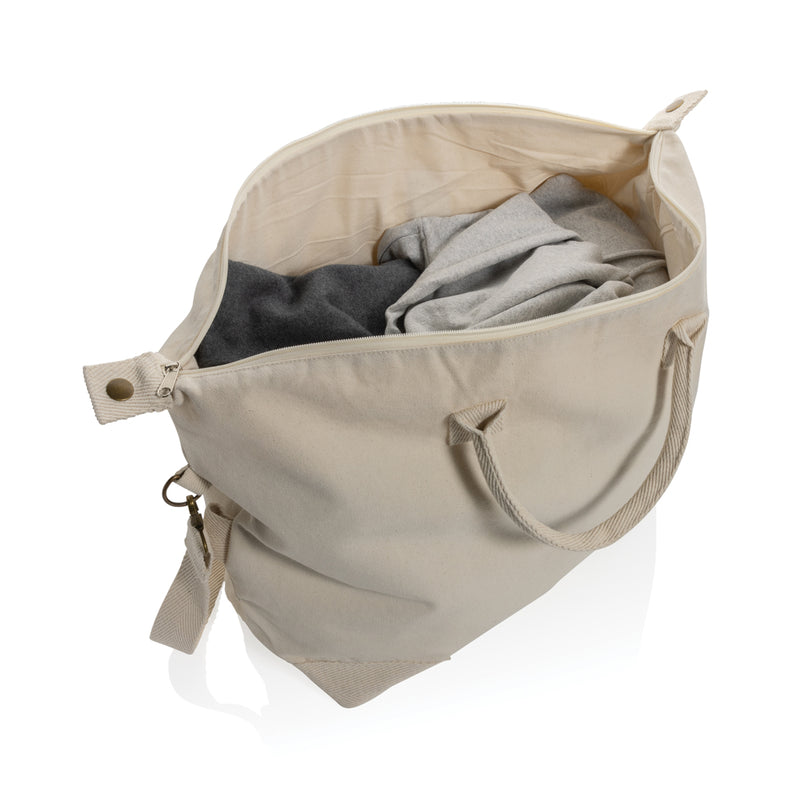 Load image into Gallery viewer, 500 gsm recycled canvas deluxe weekend bag - Custom Wood Designs
