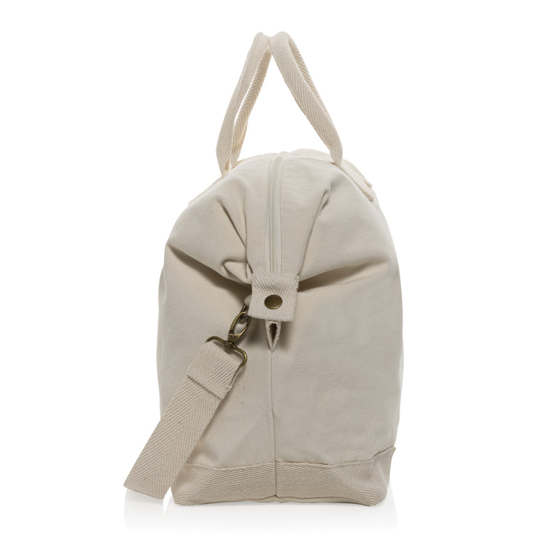 Load image into Gallery viewer, 500 gsm recycled canvas deluxe weekend bag - Custom Wood Designs

