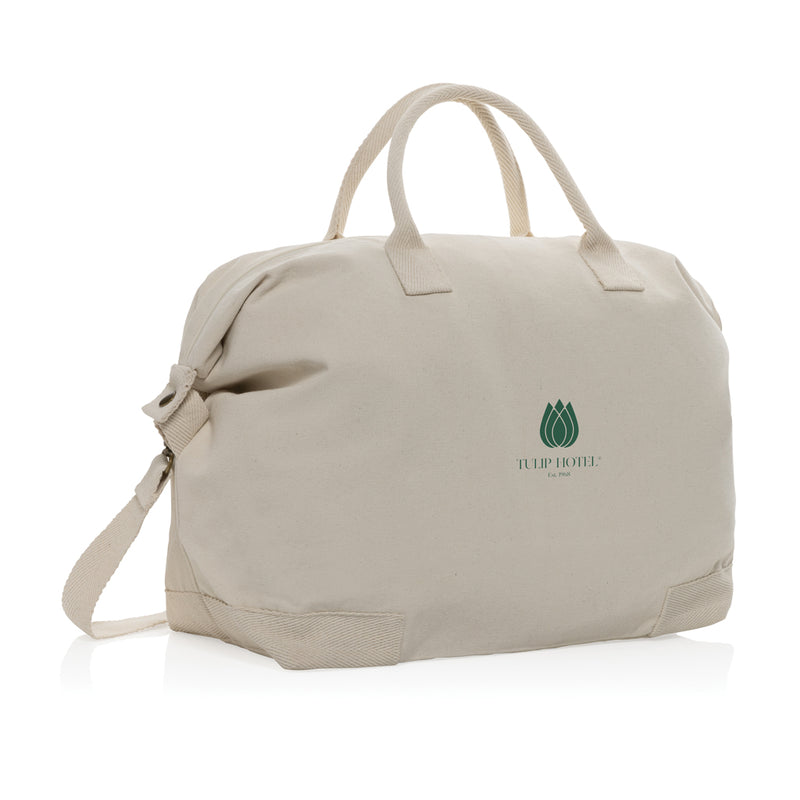 Load image into Gallery viewer, 500 gsm recycled canvas deluxe weekend bag - Custom Wood Designs
