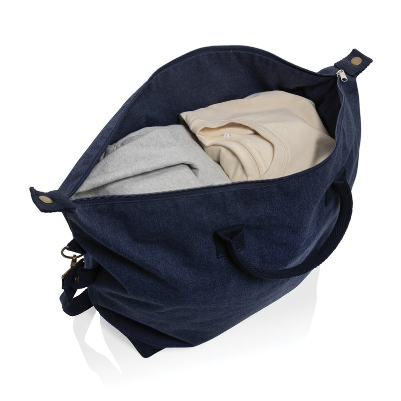 Load image into Gallery viewer, 500 gsm recycled canvas deluxe weekend bag - Custom Wood Designs
