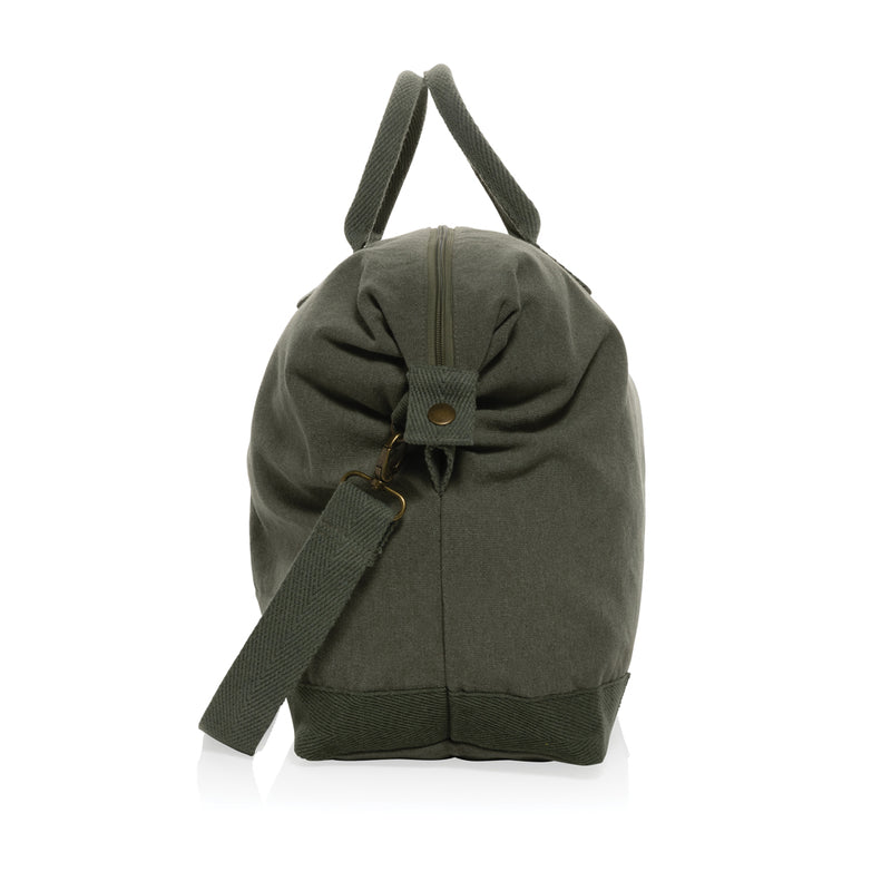 Load image into Gallery viewer, 500 gsm recycled canvas deluxe weekend bag - Custom Wood Designs
