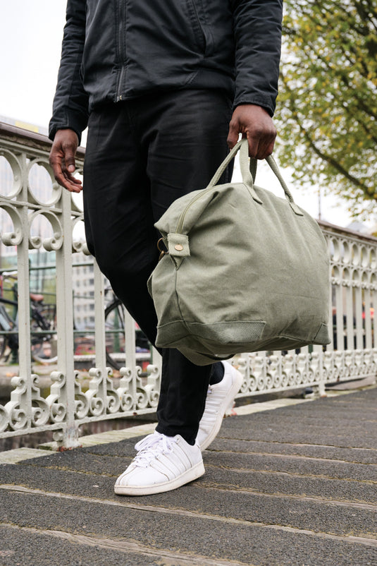 500 gsm recycled canvas deluxe weekend bag - Custom Wood Designs