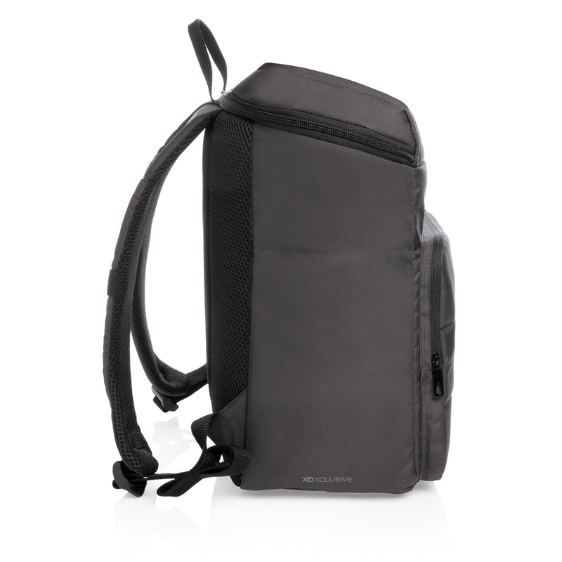 Load image into Gallery viewer, XD Xclusive Impact AWARE™ RPET cooler backpack for outdoor use, with insulated main compartment and adjustable straps.
