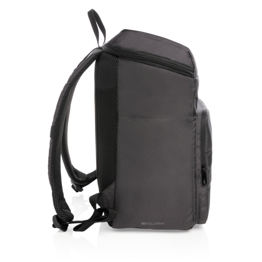 XD Xclusive Impact AWARE™ RPET cooler backpack for outdoor use, with insulated main compartment and adjustable straps.