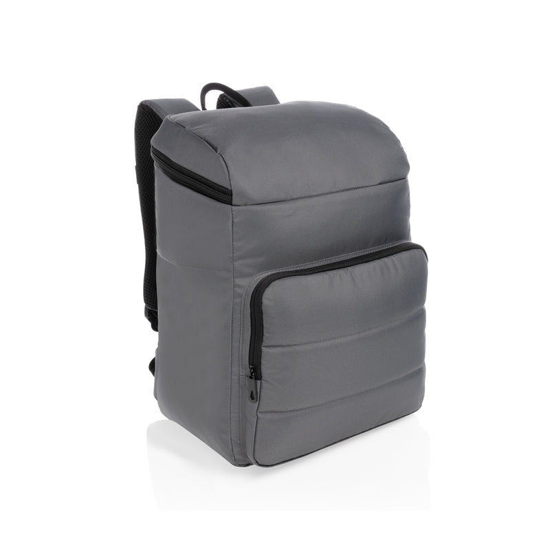 Load image into Gallery viewer, Outdoor Impact AWARE™ RPET cooler backpack by XD Xclusive with insulated interior and adjustable straps, suitable for outdoor activities.
