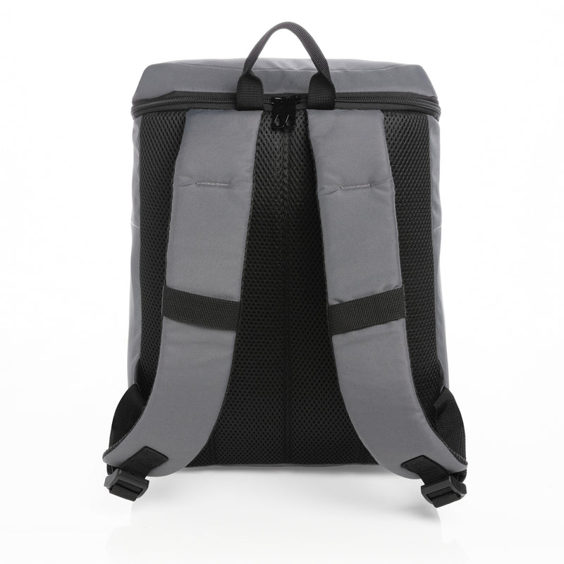 Load image into Gallery viewer, Outdoor Impact AWARE™ RPET cooler backpack by XD Xclusive, featuring insulated compartments and adjustable straps.
