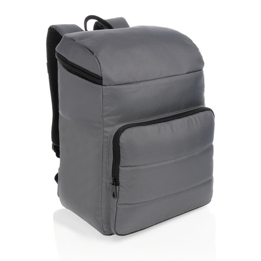 Impact AWARE™ RPET cooler backpack by XD Xclusive, outdoor cooler with insulated compartments and adjustable straps.