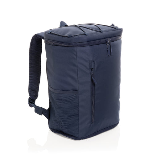 XD Collection Sonny Aware™ RPET cooler backpack for outdoor activities, with insulated main compartment and adjustable straps.