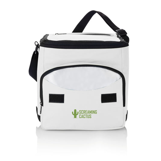 Outdoor foldable cooler bag by XD Collection with insulated design and adjustable straps, ideal for picnics and outdoor activities.