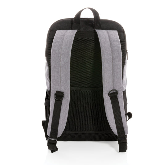 Modern 15.6-inch PVC-free USB and RFID laptop backpack from XD Collection with multiple compartments and padded straps.