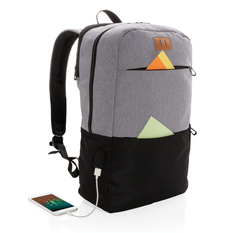 Load image into Gallery viewer, Modern XD Collection 15.6-inch PVC-free laptop backpack with USB and RFID features, designed for stylish travel and daily use.
