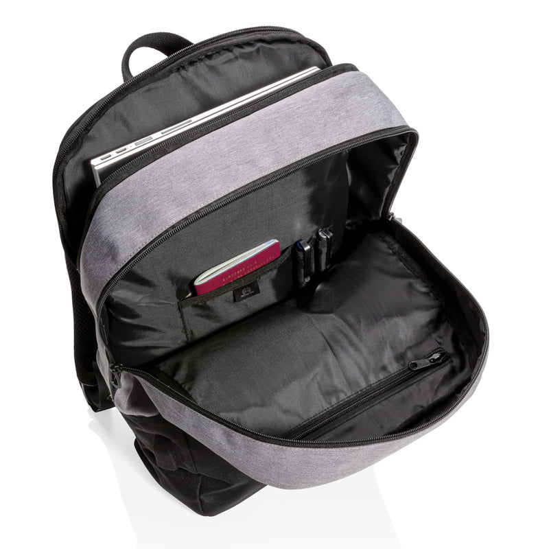 Load image into Gallery viewer, Modern 15.6-inch USB and RFID laptop backpack from XD Collection, PVC-free with multiple compartments for travel and everyday use.

