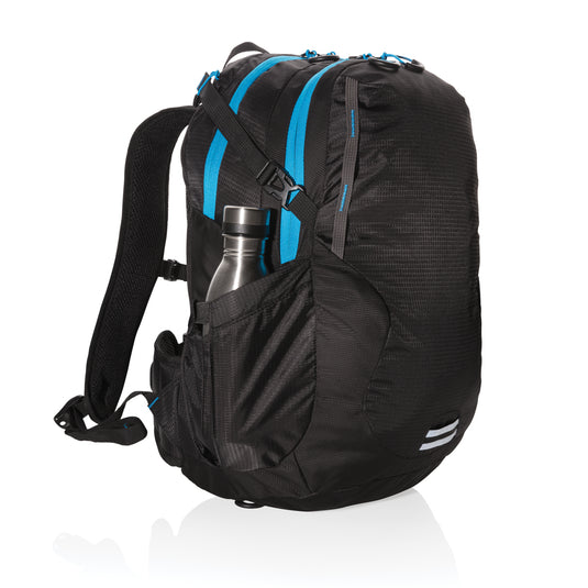 XD Collection Explorer ripstop medium hiking backpack 26L PVC-free with adjustable straps and multiple compartments, ideal for outdoor travel.