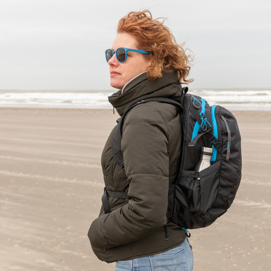 XD Collection Explorer ripstop medium hiking backpack 26L with PVC-free durable fabric and multiple compartments for outdoor adventures.