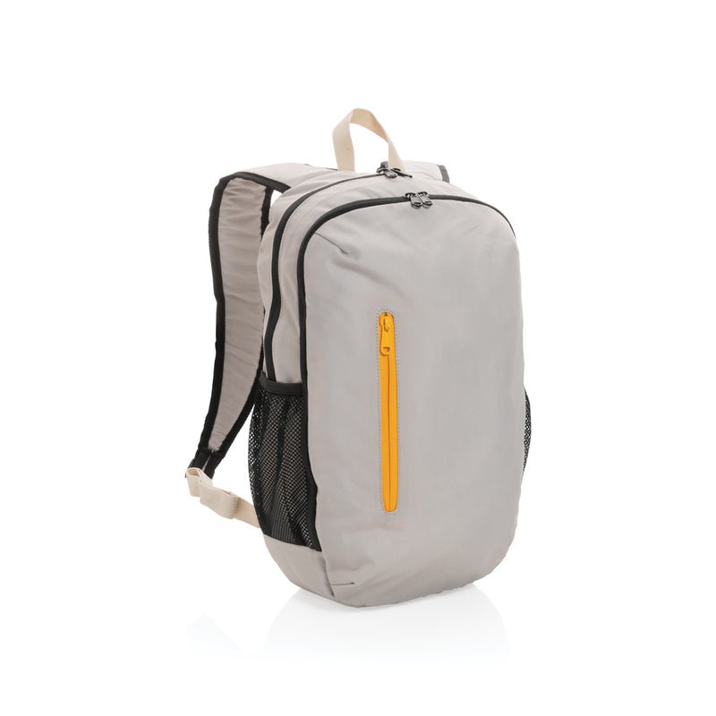 Load image into Gallery viewer, XD Collection 300D RPET casual backpack with multiple compartments, eco-friendly recycled polyester, and adjustable shoulder straps.
