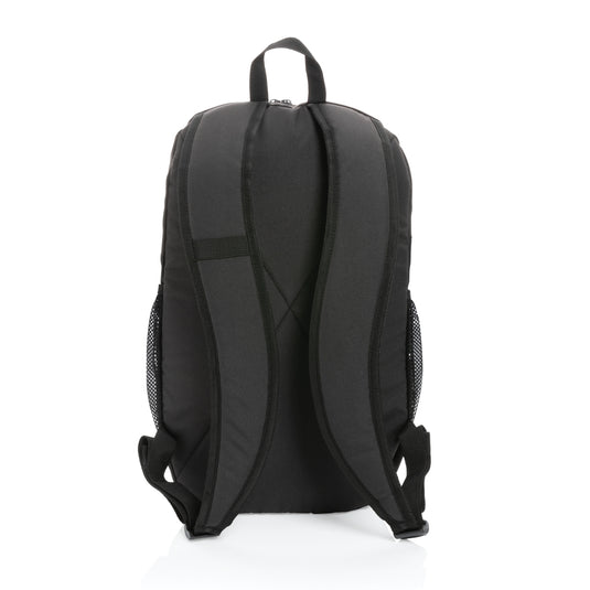 XD Collection 300D RPET casual backpack with multiple compartments and adjustable straps for everyday travel and school use.
