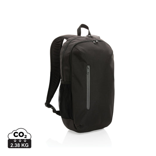 XD Collection 300D RPET casual backpack with multiple compartments, lightweight and eco-friendly for everyday use